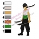 Roronoa Zoro One Piece Embroidery Design 02
